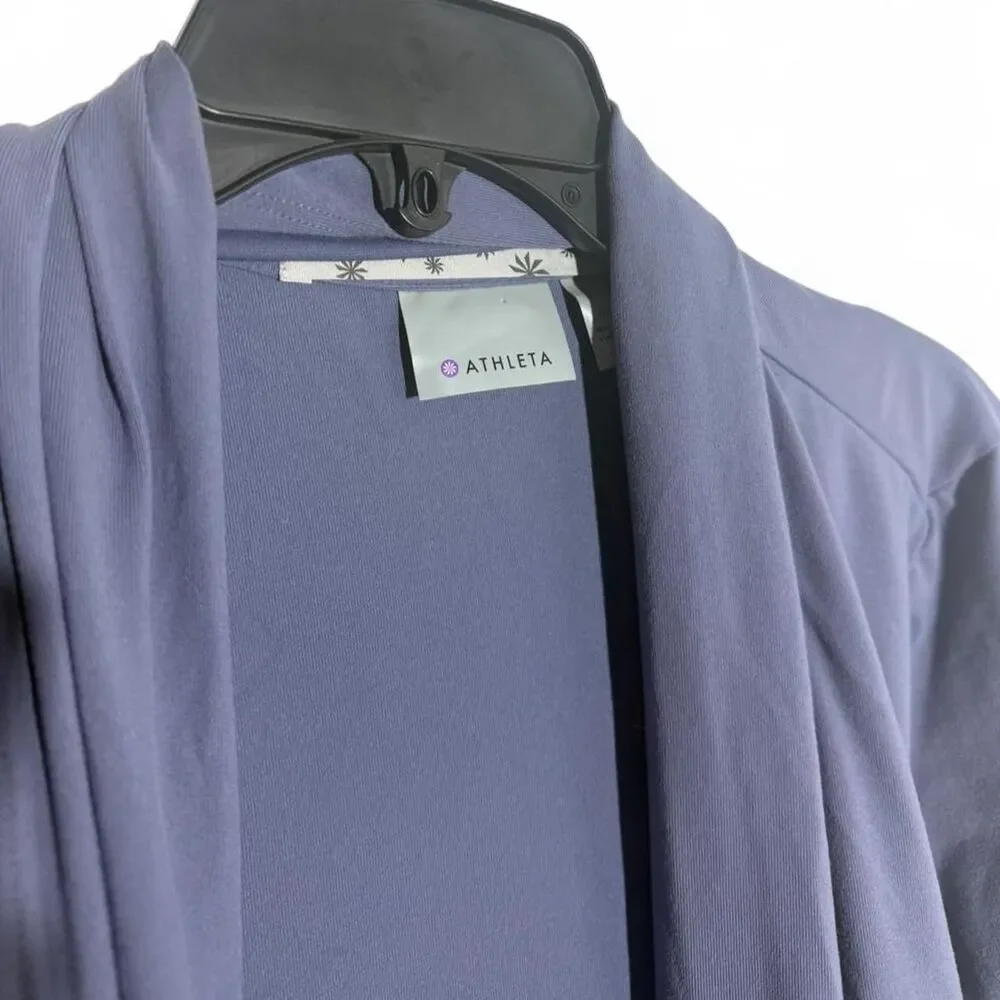 Athleta Women Blue purple open drape front cardigan | Medium | Cozy loungewear - Picture 3 of 8